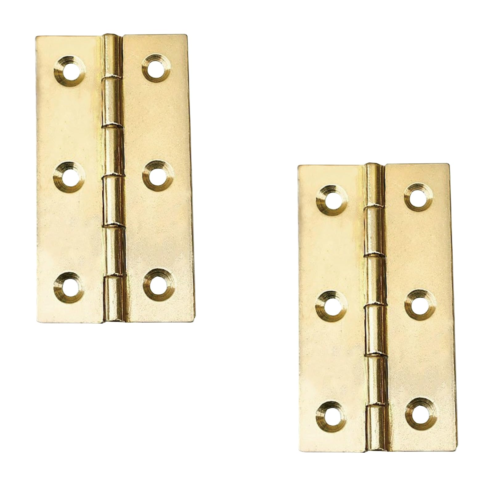 2 Pcs 3" Door Hinges Brass Folding Hinges for Gate Window Closet Drawer Boxes
