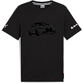 PUMA Mens BMW M Motorsport Car Graphic Crew Neck Short Sleeve Casual Tops Casual - Blue
