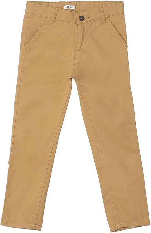 Buy 2Bme Kids Boys Cotton Solid Khaki Trousers at Amazon.in