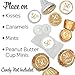 Gold 50th Anniversary Chocolate Kisses Party Favor Stickers – 180 Stickers, 50th Wedding or Business Anniversary Decorations