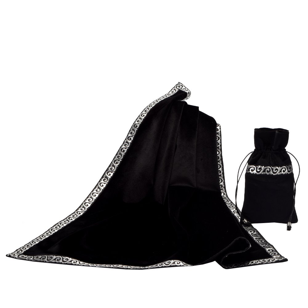 BLESSUME Altar Tarot Table Cloth (Black)(Size: One Size)