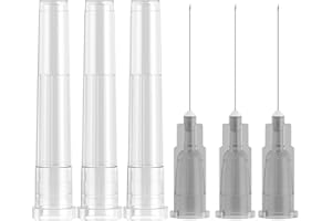 MED NEEDLE 27G 1 Inch 100 Pack Luer Lock Disposable with Cap for Lab Supplies, Industrial Accessories 25mm