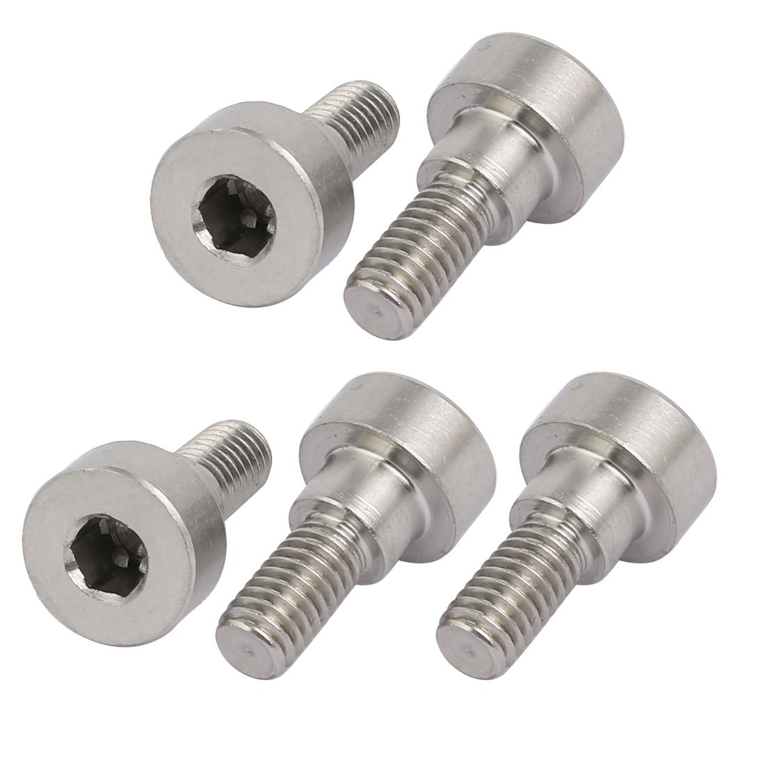 Sourcingmap 304 Stainless Steel Hex Socket Shoulder Bolt 8mm Shoulder Dia 5mm Shoulder Length M6 Thread 5pcs