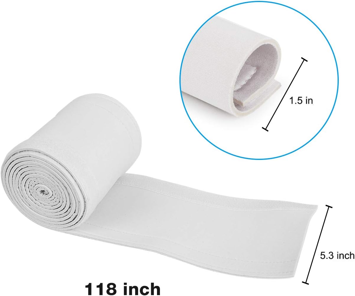Kootek 118-Inch Cable Management Sleeves with Cable Ties, Neoprene Cable Organizer Cord Cover Wire Hider for TV Computer Office Theater (White, Large): Home Audio & Theater