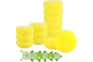 Jeffdad 12pcs 3 Inch Round Painting Sponges Paint Sponge Artist Sponges Watercolors Sponges for Art & Craft Pottery Clay Cleaning Ceramics Wall