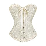 frawirshau Women's Lace Up Boned Overbust Corset