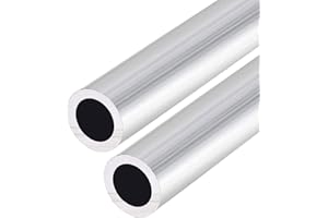 TA-VIGOR 2pcs 6063 Aluminum Tube 12mm OD 8mm ID 300mm Length, Straight Seamless Round Aluminum Tubing for Crafts
