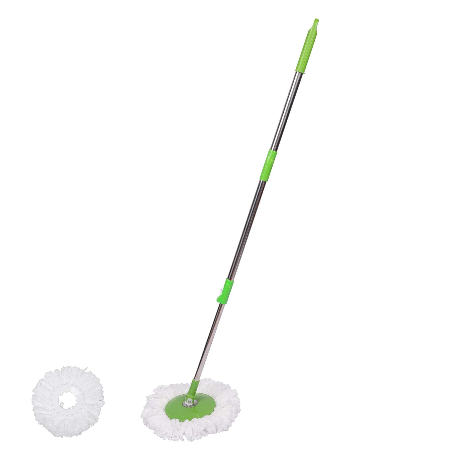 Topoto Stainless Steel Mop Rod Stick 360 Degree Rotating Pole with 2