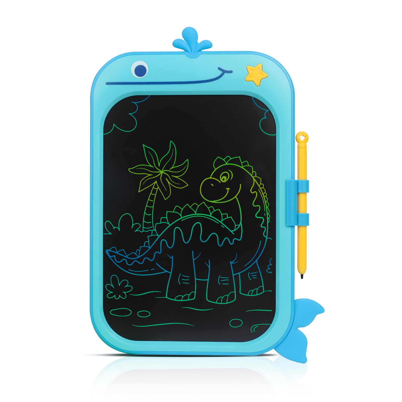 LCD Writing Tablet for Kids, 10inch Doodle Board Toddle Toys, Drawing Pad Educational Toys for 4 5 6-Year-Old Boys Girls, 26.3 * 18.6cm (Whale-Blue)