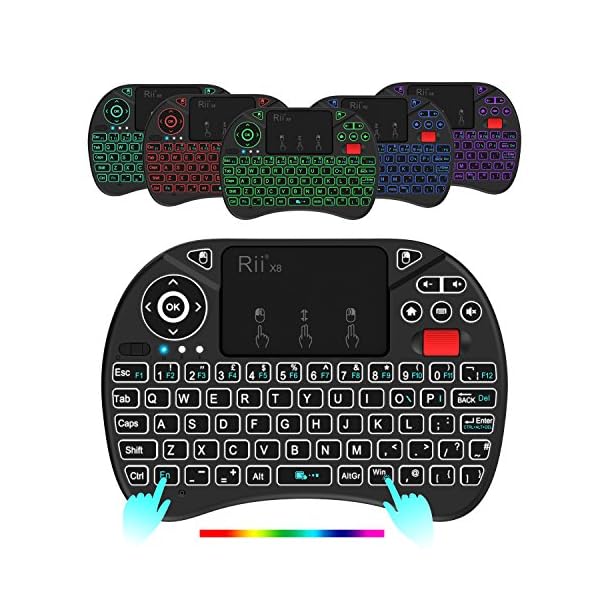 Mini-Wireless-Multi-media-Keyboard-Touch-Pad-Mouse-Combo-With-Scroll-Button-Handheld-Remote-LED-Backlit-Rechargeable-For-PC-Laptop-Smart-TV-Raspberry-Pi-KODI-Android-TV-Box-HTPC-Windows Rii Mini Wireless Multi-media Keyboard Touch Pad Mouse Combo With Scroll Button/Handheld Remote/LED Backlit/Rechargeable…