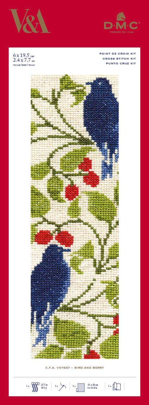 DMC Bird and Berry Bookmark Kit, Fabric, Various, BL1171/77