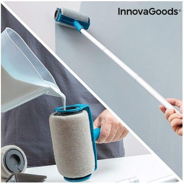 InnovaGoods IG814793 Set of Refillable NonDrip Paint Rollers Roll'n