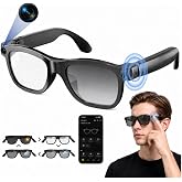 AI Smart Glasses with Camera, 4K HD EIS Video, Electrochromic Lenses | 8MP Camera, AI Voice Assistant, Real-Time Translation, Object Recognition, Bluetooth Music &amp; Calls, Travel &amp; Daily Use