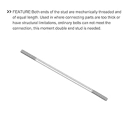 METALLIXITY Double Ended Stud Screws