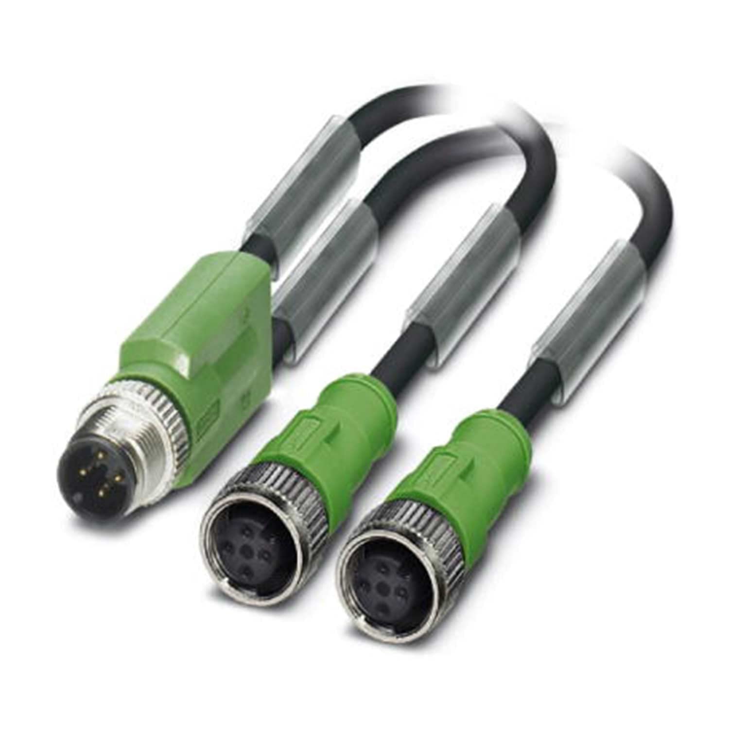Phoenix 1668959 – Cable sac-3p-m12y/2 x 0,3-pur/m12fs-b