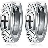 Small Hoop Earrings for Men Women 925 Sterling Silver Huggie Earrings Men Hypoallergenic Earring for Sensitive Ears