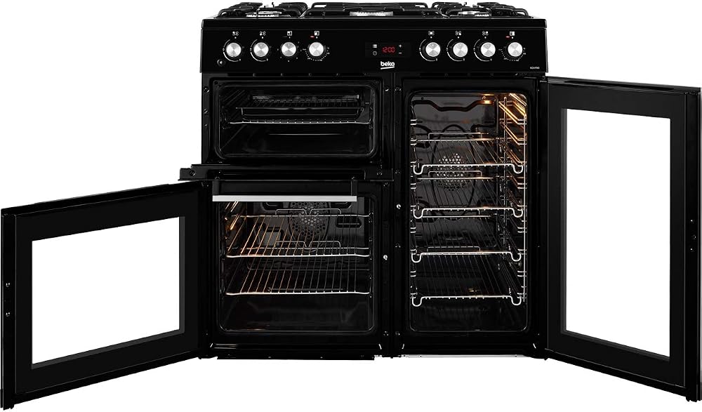 Beko KDVF90K 90cm Dual Fuel Range Cooker Black