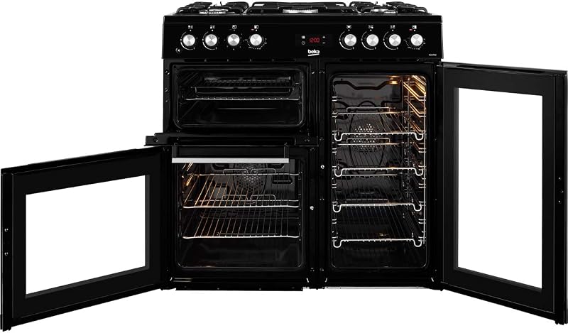 Beko KDVF90K 90cm Dual Fuel Range Cooker Black