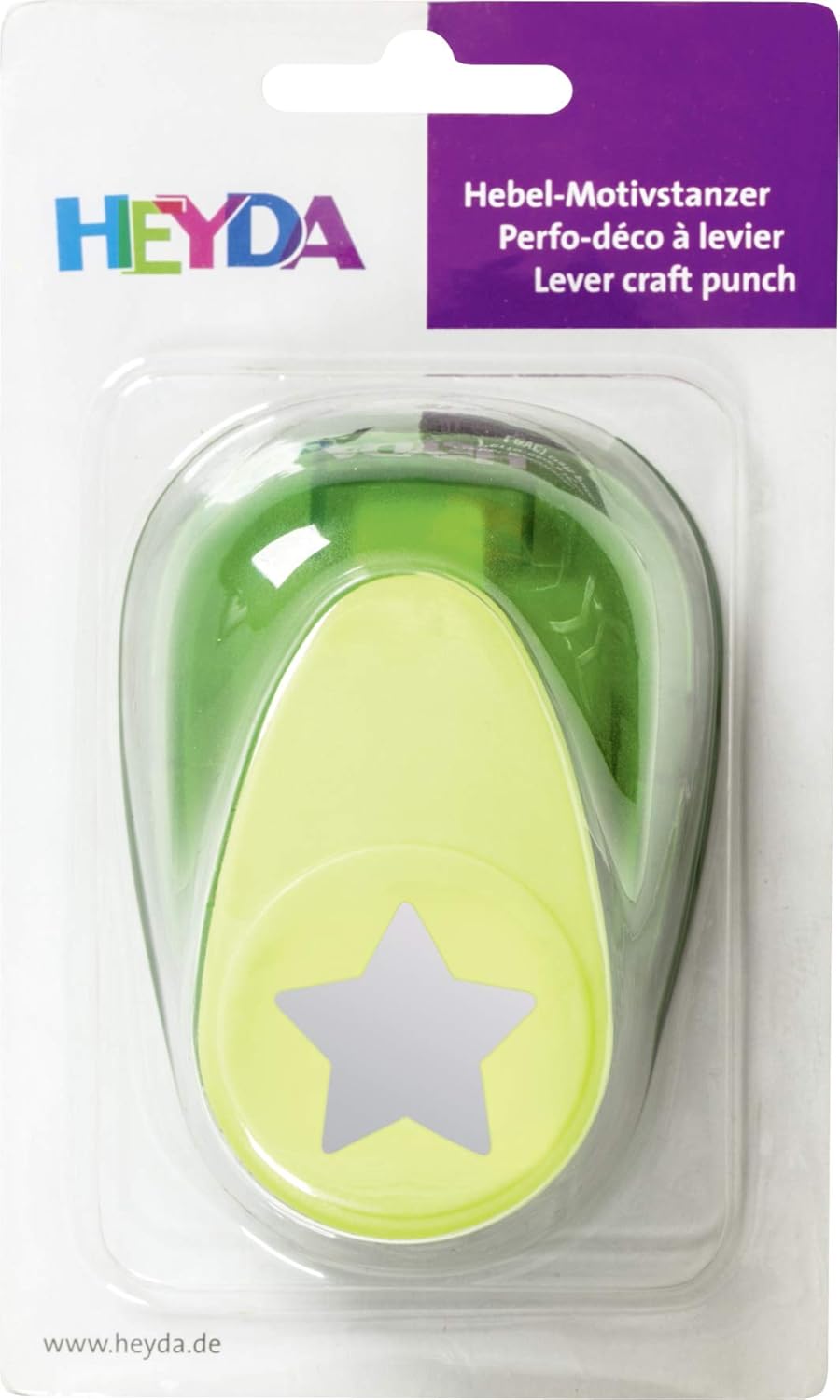 XL Motif Punch/Puncher Star Motif 3.6 cm Diameter Lever Punch, Green, Motivgröße: ca. 3,5cm - Image 3