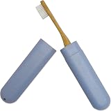 Dental Aesthetics Eco Wheat Straw Toothbrush Case Blue Travel Case view 2