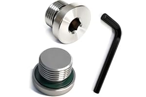 DZQPPC 2Pcs Transmission Plug Screw Applicable for 06237-5J4-010 ATF 9 Speed Transmission Drain Plug Bolt Compatible with for Honda Pilot Passport Odyssey Ridgeline MDX TLX 2016-2025