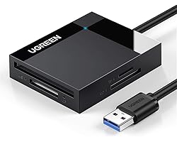 UGREEN SD Card Reader USB 3.0 Card Hub Adapter 5Gbps Read 4 Cards Simultaneously CF CFI TF SDXC SDHC SD MMC Micro SDXC Micro 