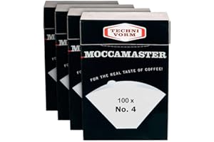 Moccamaster Technivorm 85022 Paper Filter No. 4 White | Pack of 4 Boxes x 100 Filters