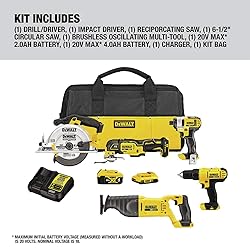 DEWALT Tools Tool Power Tool Combo Kit, Cordless Drill Impact