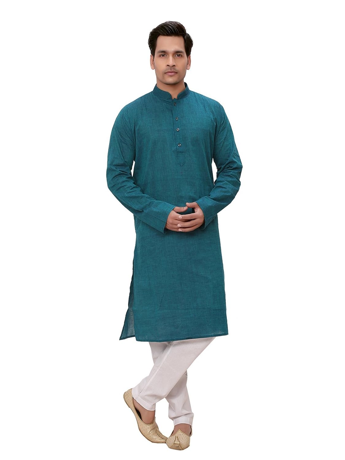 a.b.c. garments green south cotton kurta pyjama set for men