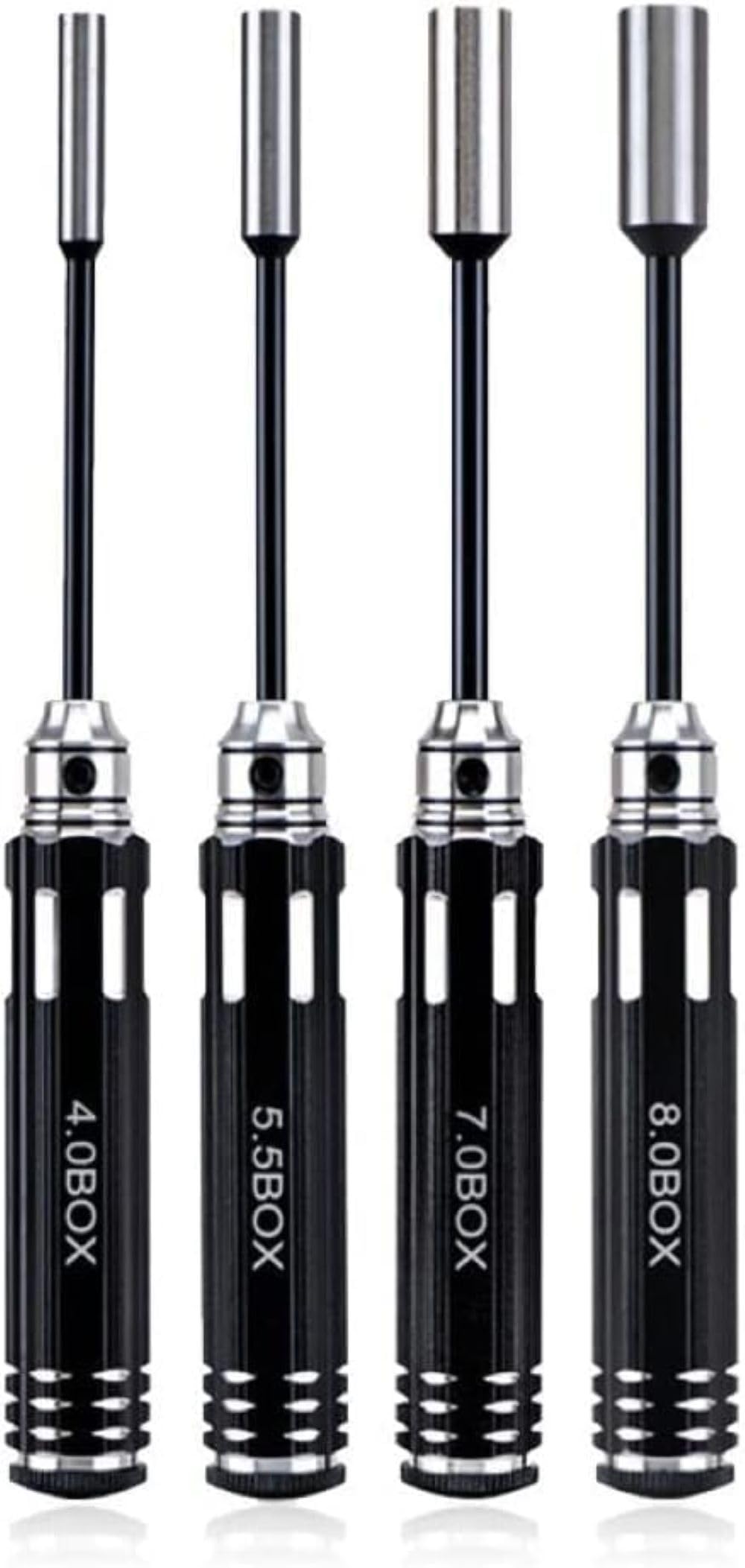 Pobila Hexagonal Screwdriver Set, 4 Pieces RC Model Making Tool, 4.0, 5.5, 7.0, 8.0 mm for RC Cars, Helicopter, Helicopter Plane