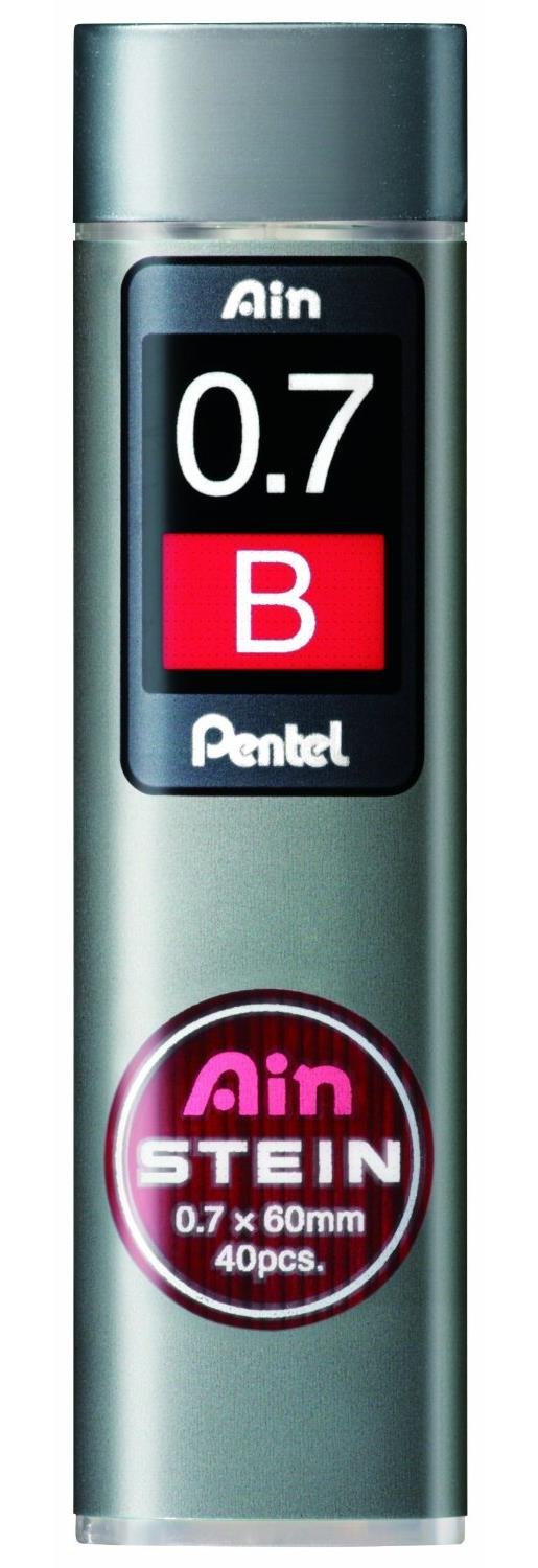 Pentel Ain Stein C277 Fine Lead 40 Leads per Tin 0.7 mm Hardness B (1 Tub)