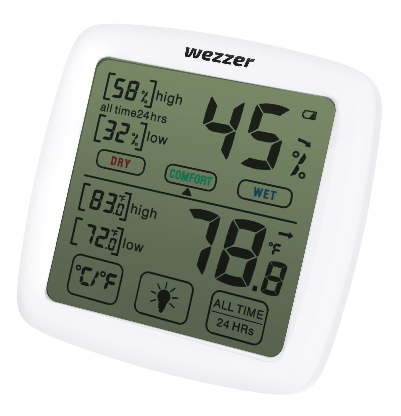 Levenhuk Wezzer Teo TH30 Compact Portable Wireless Home Thermohygrometer – Thermometer and Hygrometer in One Device