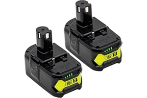 orstaimer Outlet 2packs 6000mAh 18V Replacement Lithium Battery for P108 18V Battery P102 P103 P105 P107 P109 ONE+ Cordless Tool Battery