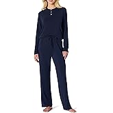 Amazon Essentials x Sofia Grainge Women's Long Sleeve Henley Pajama Set