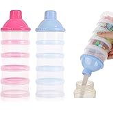 2 PCS 5 Layers Baby Milk Powder Dispenser, Milk Powder Pots, Formula Dispenser Portable Milk Powder Formula Dispenser Contain