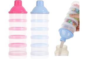 2 PCS 5 Layers Baby Milk Powder Dispenser, Milk Powder Pots, Formula Dispenser Portable Milk Powder Formula Dispenser Contain