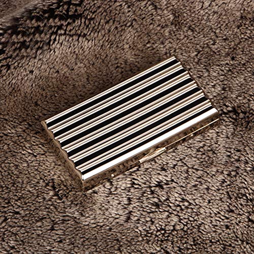 Exttlliy Creative Thin Portable Stainless Steel Pocket Carrying Cigarette Box Case for Holds 12 Regular Size Cigarettes (Not Included Cigarette)