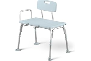 Medline Transfer Bench with Back, Knockdown, Microban - 620.0 ounces (MDS86960KDMB)