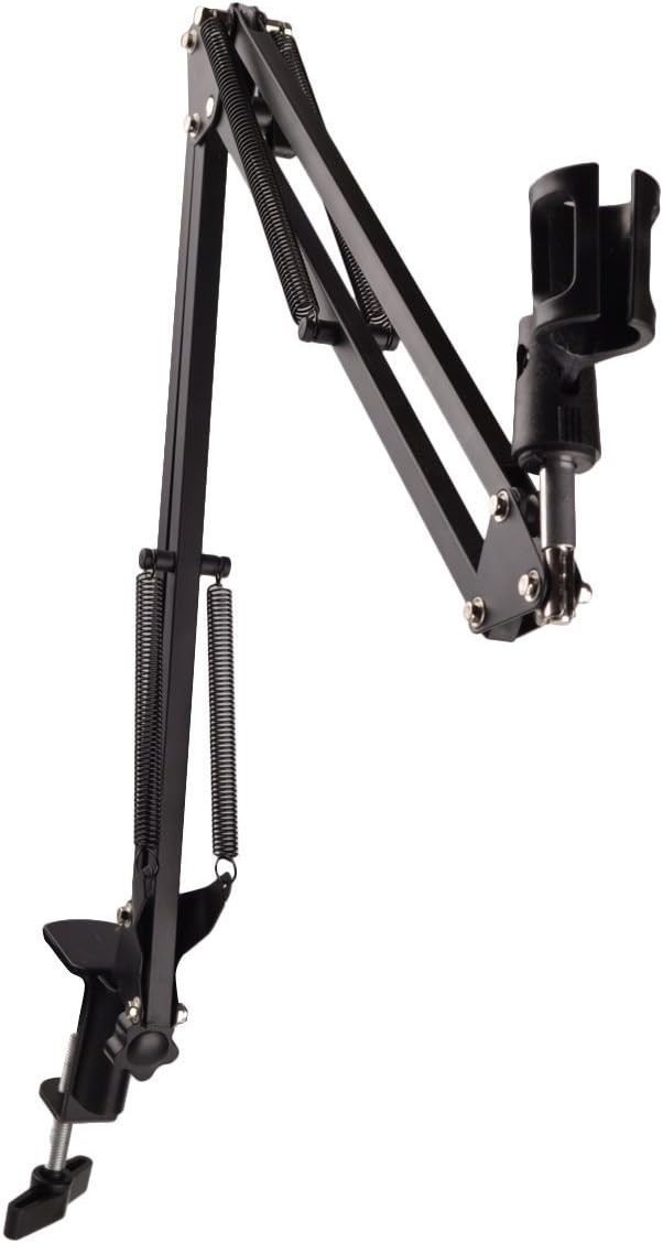 iFashionCity Microphone Suspension Boom Scissor Arm Stand (Black)