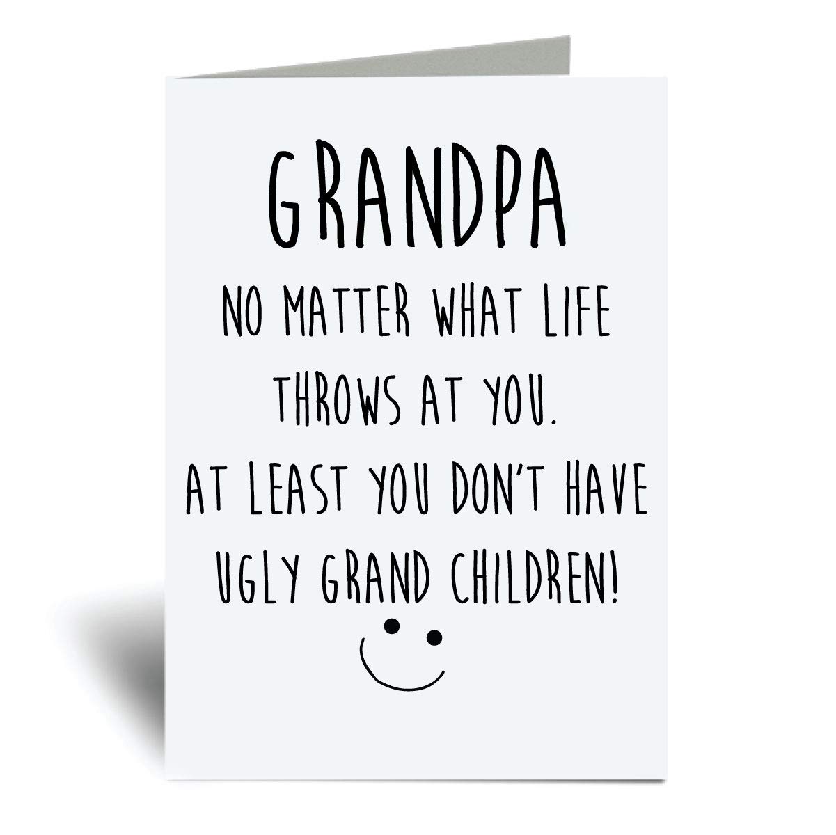 60 Second Makeover Limited Grandpa Ugly Grand Children Greeting Cards Fathers Day Funny Birthday Cards For Men Notelets Notecards Grandpa Gifts Presents For Grandparents