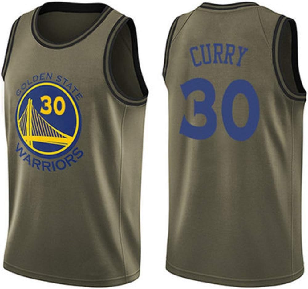runvian Men's Basketball Jerseys - Stephen Curry #30 Men's Basketball Jersey NBA Golden State Warriors New Jersey Embroidered Fabric Jersey (Size: S-XXL)