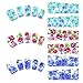 Warm Girl 500 Pieces 50 Sheets DIY Full Nail Art Sticker Decal Flower Water Transfer Nail Wraps Tip Decors Manicure for Women Girls DIY Nail Art