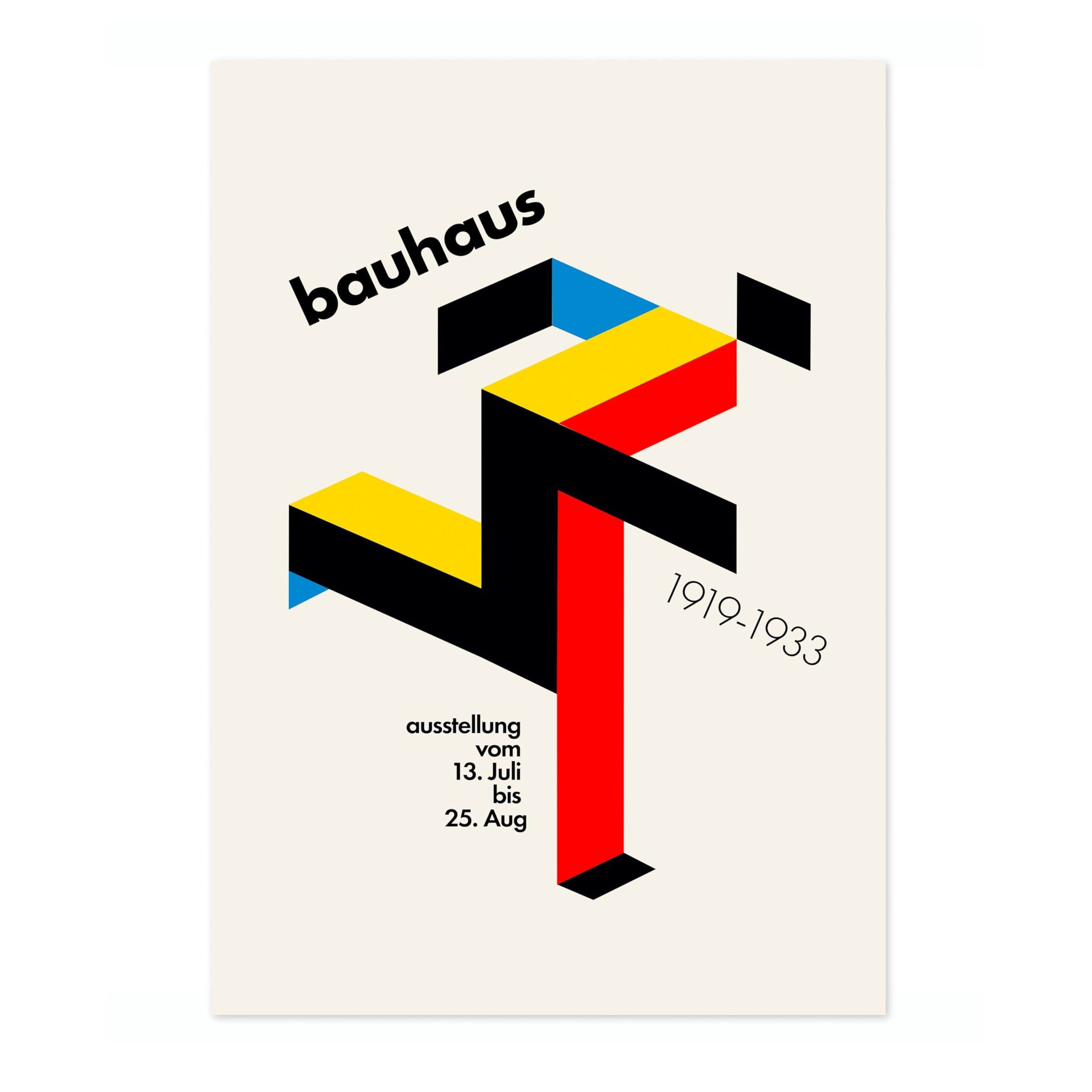 Bauhaus Running Man Poster, Bauhaus Print, Framed Abstract Art, Mid-Century Wall Art, Modern Home Decor, Gift Idea, Archival Matte, A4 (Print Only) - 29.7x21cm