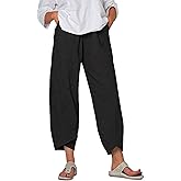 Springrain Women's Capri Pants Casual Summer Cotton Cropped Lounge Pants Trousers