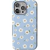 Casely iPhone 15 Pro Max Case | Daisy Daydream | Baby Blue Floral | Bold Protective Design | Compatible with MagSafe