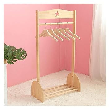 Amazon De Weibing Kleiderstander Stehende Garderoben Hohe 120 Cm Massivholz Kinderzimmer Regal Halle