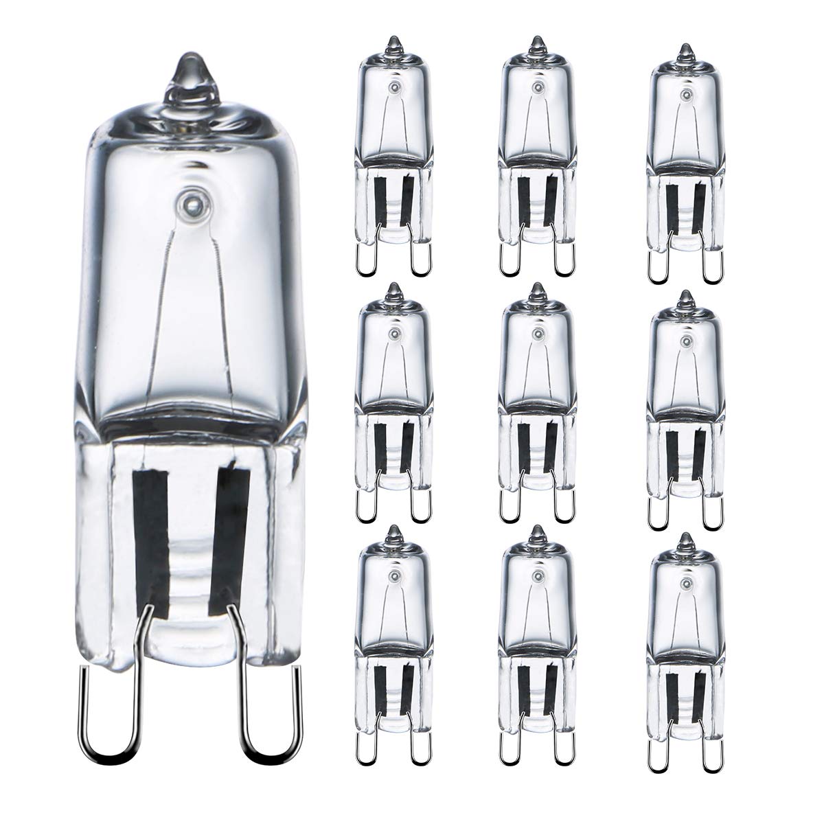 Comyan G9 Halogen Bulbs 230V 42W (44W) 2800K Warm White 590lm Clear G9 Capsule Bulb Dimmable, 10Pack