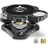 RAUBAY Tripod Leveling Base for Seestar S50, &plusmn;6&deg; Adjust, 1/4", LB-01 | CNC-machined aluminum alloy tripod leveler with magnetic bubble level for Seestar S50, panoramic heads and video tripods