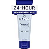 Mando Odor Shield Body Wash - 24 Hour Control - Removes Odor Better than Soap - SLS and Paraben Free, Skin Safe - 8.5 Ounce (Pro Sport)
