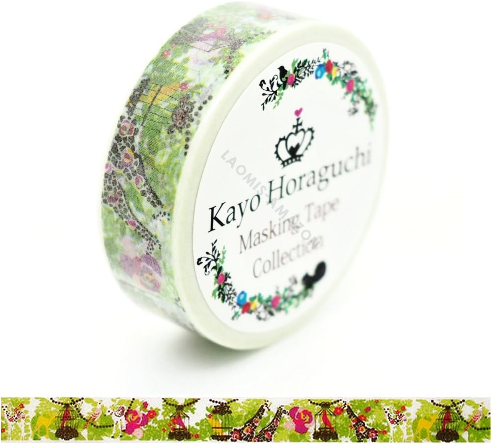 Amazon Com Kayo Horaguchi Japanese Washi Masking Paper Tape Giraffe Hkzmk 10 Office Products
